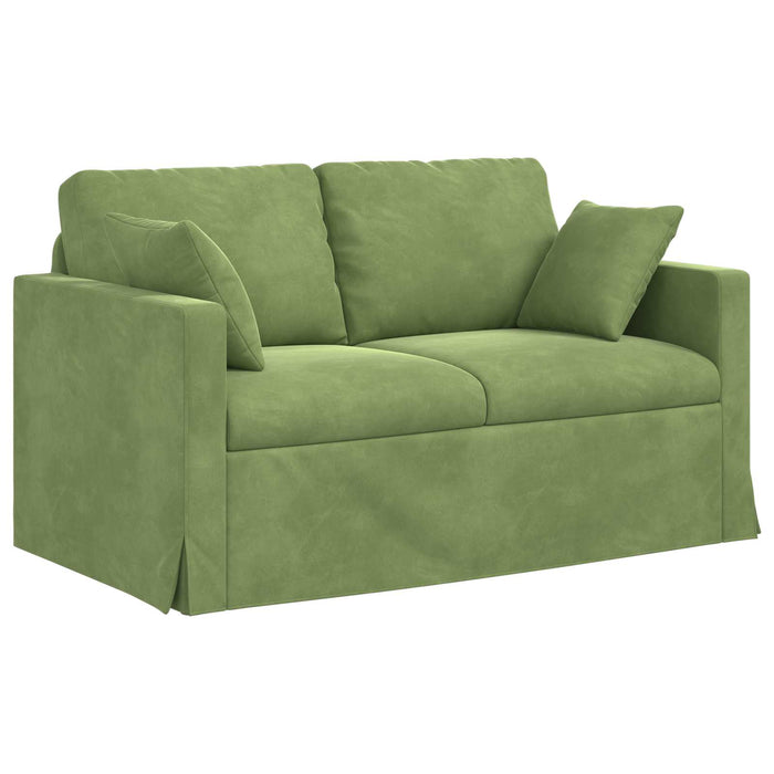 Set de canapea 2 pcs Verde deschis 138 x 78 x 80 cm Catifea - WALTI WALTI