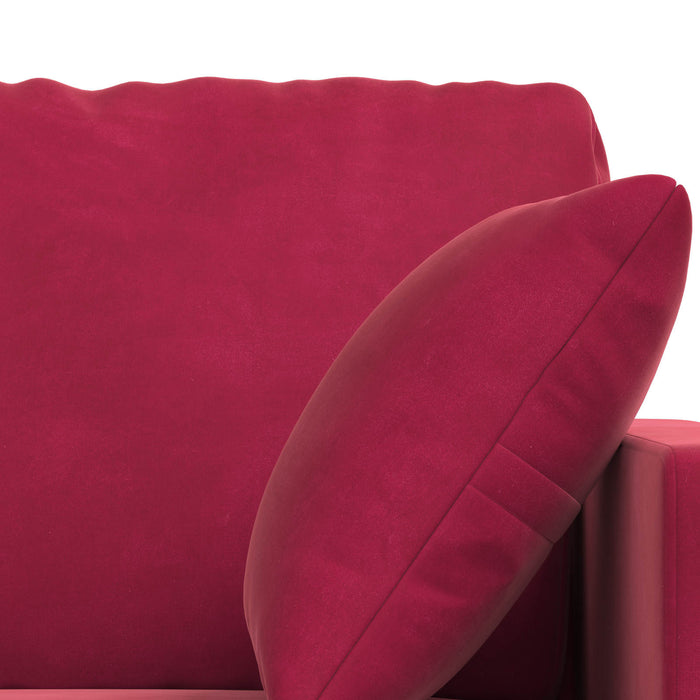 Set de canapea 2 pcs Roșu Vin 138 x 78 x 80 cm Catifea - WALTI WALTI
