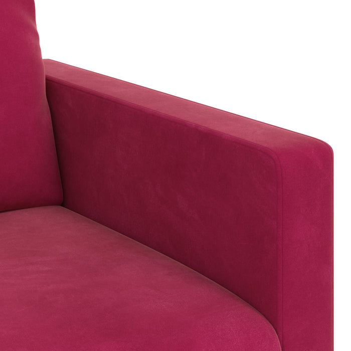 Set de canapea 2 pcs Roșu Vin 138 x 78 x 80 cm Catifea - WALTI WALTI