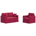 Set de canapea 2 pcs Roșu Vin 138 x 78 x 80 cm Catifea - WALTI WALTI