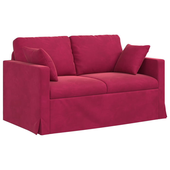 Set de canapea 2 pcs Roșu Vin 138 x 78 x 80 cm Catifea - WALTI WALTI