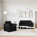 Set de canapea 2 pcs Negru 138 x 78 x 80 cm Catifea - WALTI WALTI