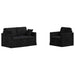Set de canapea 2 pcs Negru 138 x 78 x 80 cm Catifea - WALTI WALTI