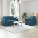 Set de canapea 2 pcs albastru 138 x 78 x 80 cm Catifea - WALTI WALTI