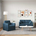 Set de canapea 2 pcs albastru 138 x 78 x 80 cm Catifea - WALTI WALTI