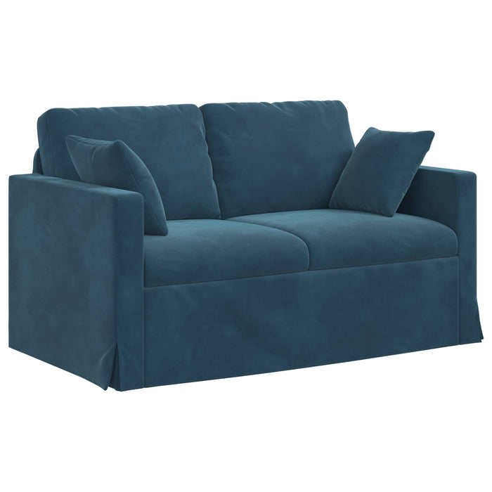 Set de canapea 2 pcs albastru 138 x 78 x 80 cm Catifea - WALTI WALTI