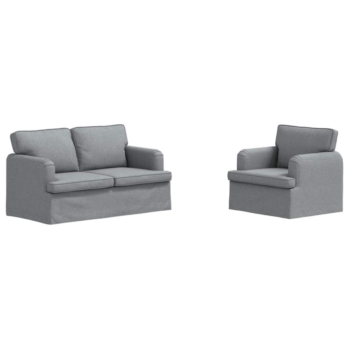 Canapea 120cm 2 pcs Gri deschis Metal - WALTI WALTI