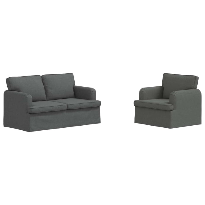Canapea 120cm 2 pcs Gri închis Metal - WALTI WALTI