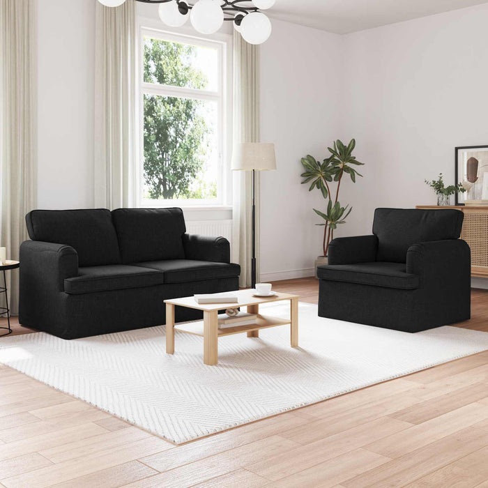Canapea 120cm 2 pcs Negru Metal - WALTI WALTI