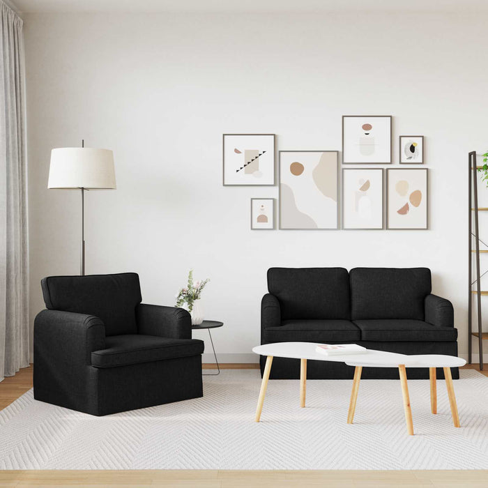 Canapea 120cm 2 pcs Negru Metal - WALTI WALTI