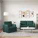Canapea 120cm 2 pcs Verde închis Metal - WALTI WALTI