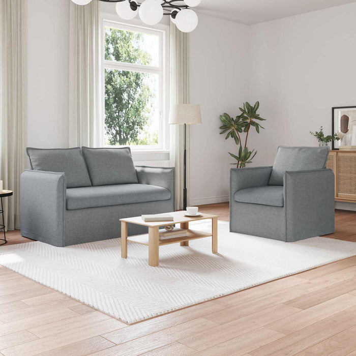 Canapea 120cm 2 pcs Gri deschis Metal - WALTI WALTI