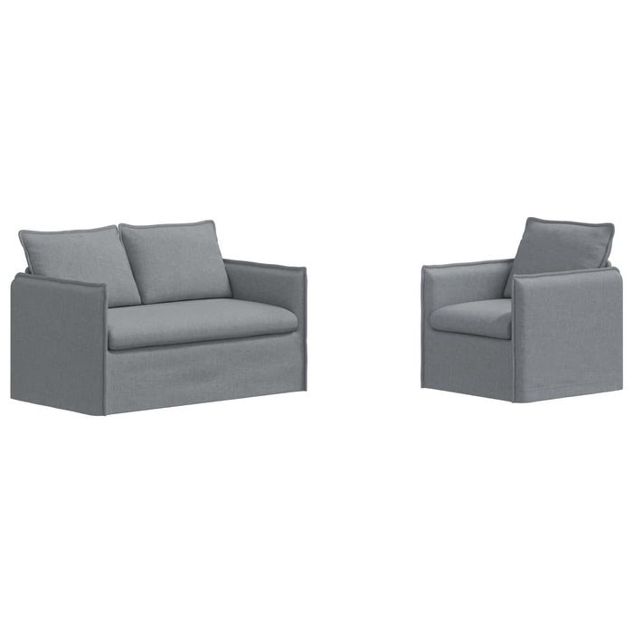 Canapea 120cm 2 pcs Gri deschis Metal - WALTI WALTI