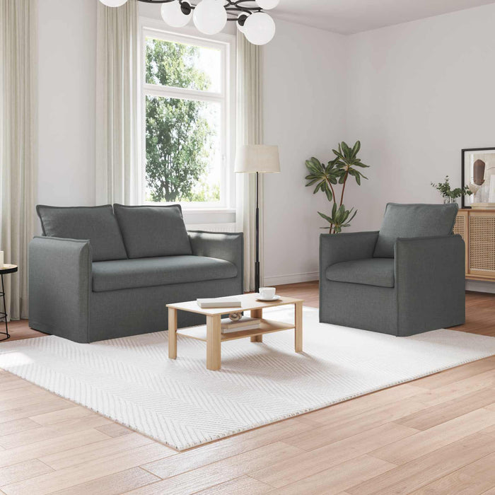 Canapea 120cm 2 pcs Gri închis Metal - WALTI WALTI