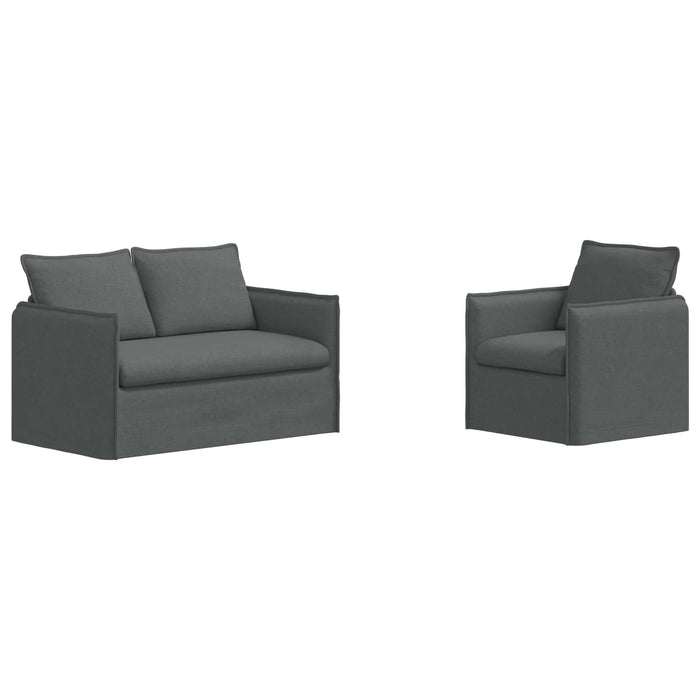 Canapea 120cm 2 pcs Gri închis Metal - WALTI WALTI
