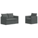 Canapea 120cm 2 pcs Gri închis Metal - WALTI WALTI