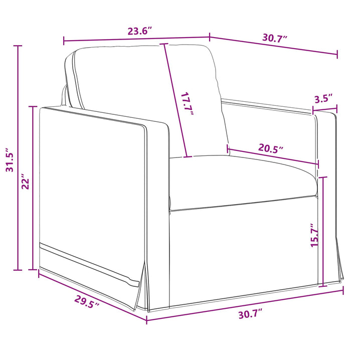 Canapea 120cm 2 pcs Gri închis Metal - WALTI WALTI