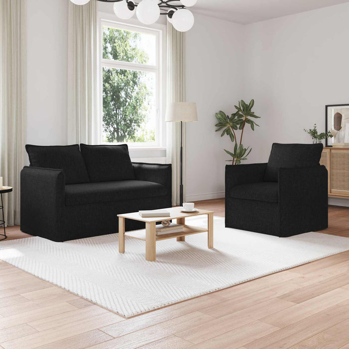 Canapea 120cm 2 pcs Negru Metal - WALTI WALTI