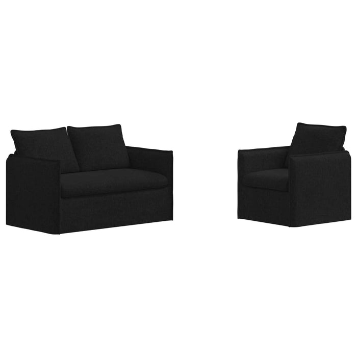 Canapea 120cm 2 pcs Negru Metal - WALTI WALTI