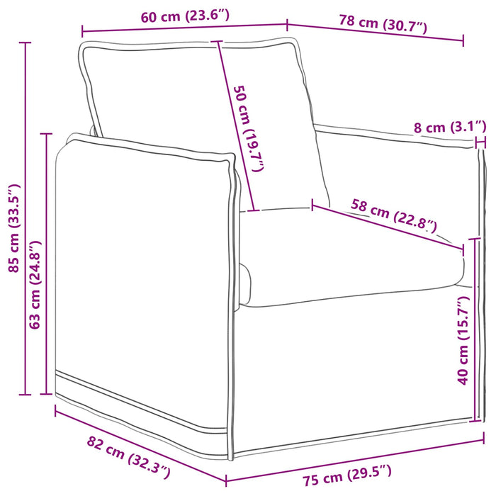 Canapea 120cm 2 pcs Negru Metal - WALTI WALTI