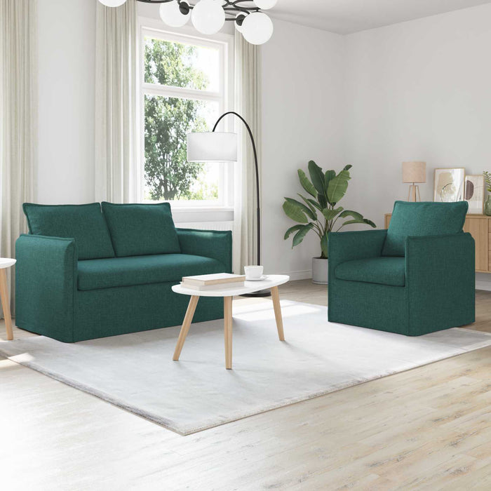 Canapea 120cm 2 pcs Verde închis Metal - WALTI WALTI