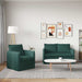 Canapea 120cm 2 pcs Verde închis Metal - WALTI WALTI
