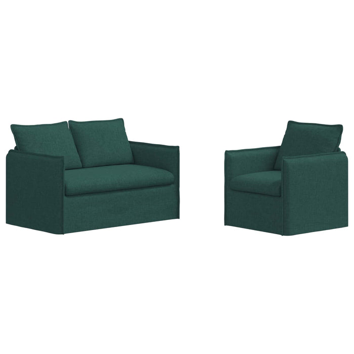 Canapea 120cm 2 pcs Verde închis Metal - WALTI WALTI