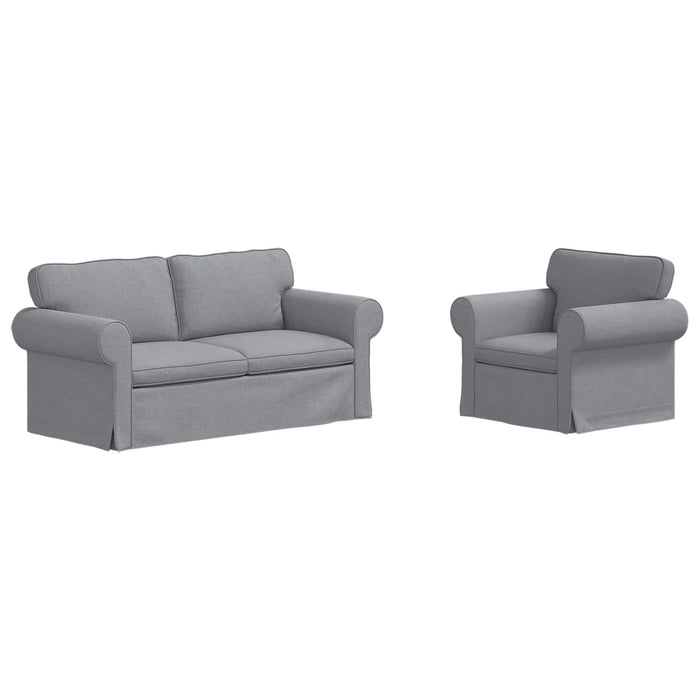 Canapea 2 pcs Gri deschis Metal - WALTI WALTI
