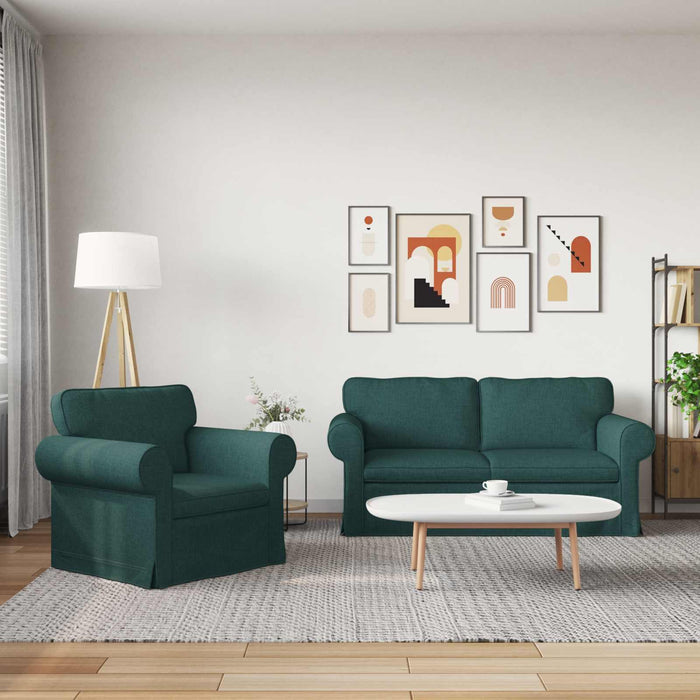 Canapea 2 pcs Verde închis Metal - WALTI WALTI