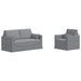 Set de canapea 2 pcs Gri deschis 158 x 78 x 80 cm țesătură - WALTI WALTI