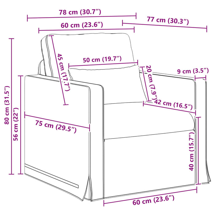 Set de canapea 2 pcs Gri deschis 158 x 78 x 80 cm țesătură - WALTI WALTI