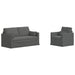 Set de canapea 2 pcs Gri închis 158 x 78 x 80 cm țesătură - WALTI WALTI