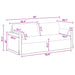 Set de canapea 2 pcs Gri închis 158 x 78 x 80 cm țesătură - WALTI WALTI