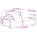 Set de canapea 2 pcs Crem 158 x 78 x 80 cm țesătură - WALTI WALTI