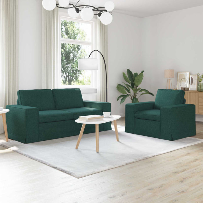Canapea 2 pcs Verde închis Metal - WALTI WALTI