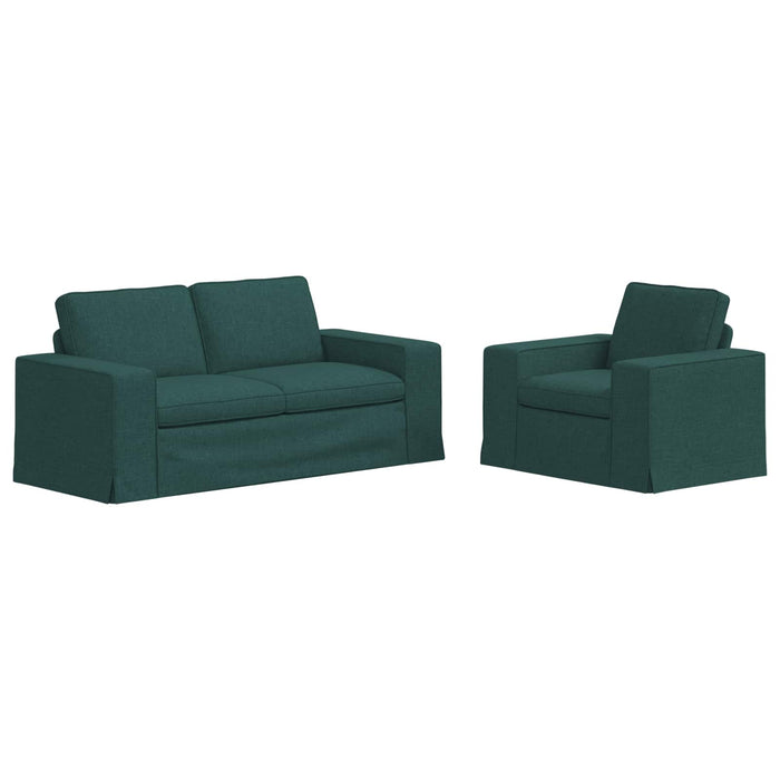 Canapea 2 pcs Verde închis Metal - WALTI WALTI