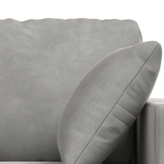 Set de canapea 2 pcs Gri deschis 158 x 78 x 80 cm Catifea - WALTI WALTI