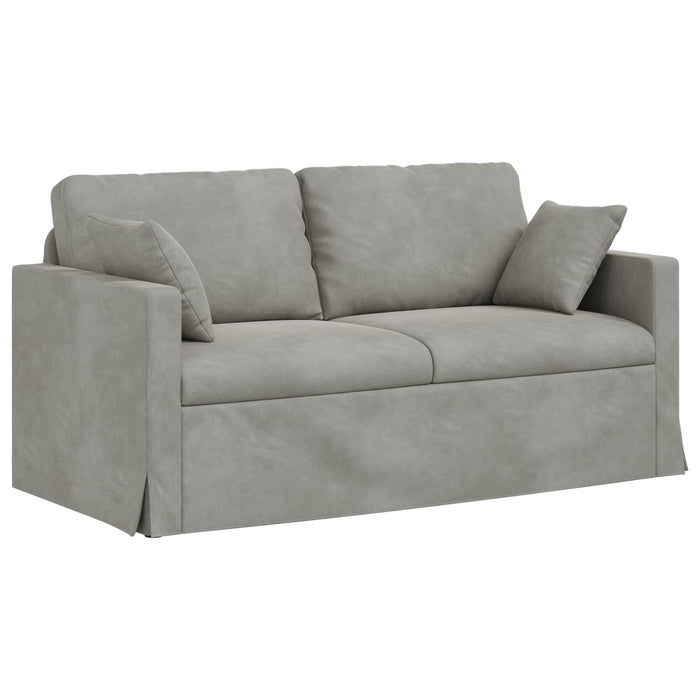 Set de canapea 2 pcs Gri deschis 158 x 78 x 80 cm Catifea - WALTI WALTI
