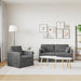 Set de canapea 2 pcs Gri închis 158 x 78 x 80 cm Catifea - WALTI WALTI