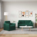 Set de canapea 2 pcs Verde închis 158 x 78 x 80 cm Catifea - WALTI WALTI