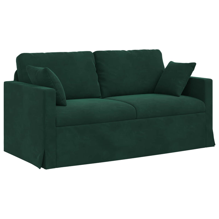 Set de canapea 2 pcs Verde închis 158 x 78 x 80 cm Catifea - WALTI WALTI