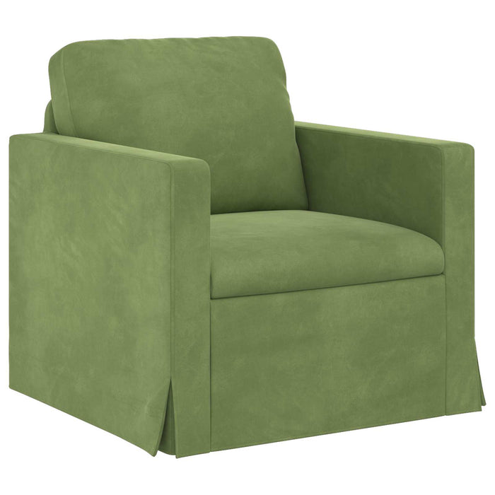 Set de canapea 2 pcs Verde deschis 158 x 78 x 80 cm Catifea - WALTI WALTI
