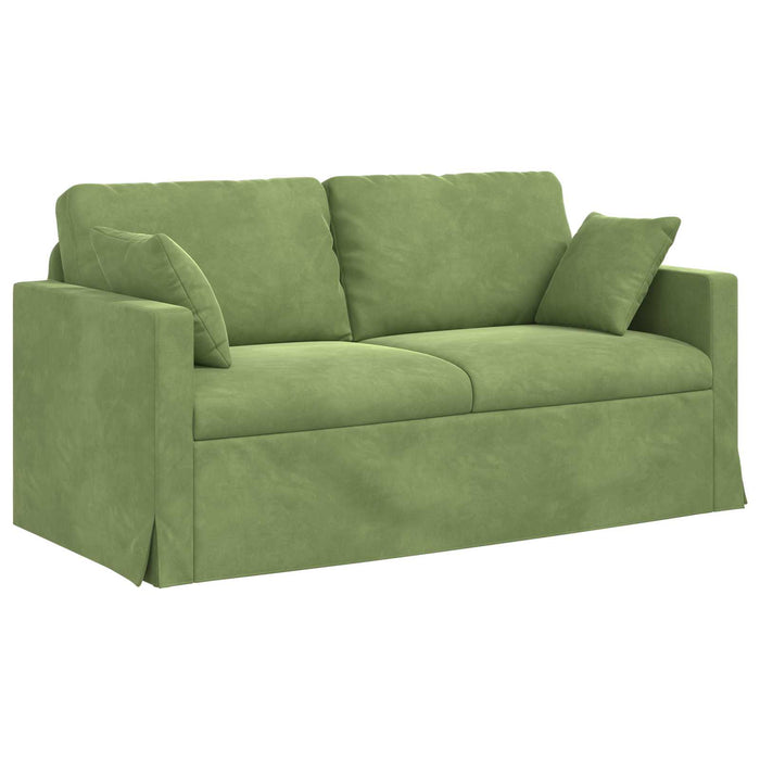 Set de canapea 2 pcs Verde deschis 158 x 78 x 80 cm Catifea - WALTI WALTI