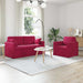 Set de canapea 2 pcs Roșu Vin 158 x 78 x 80 cm Catifea - WALTI WALTI