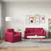 Set de canapea 2 pcs Roșu Vin 158 x 78 x 80 cm Catifea - WALTI WALTI