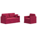 Set de canapea 2 pcs Roșu Vin 158 x 78 x 80 cm Catifea - WALTI WALTI
