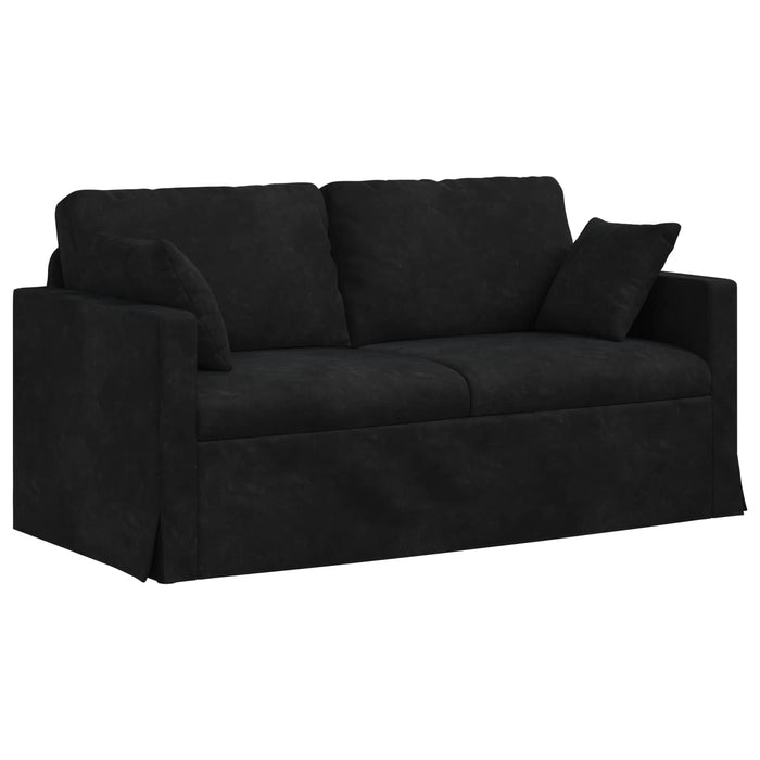 Set de canapea 2 pcs Negru 158 x 78 x 80 cm Catifea - WALTI WALTI