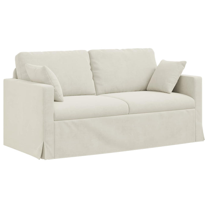 Set de canapea 2 pcs Crem 158 x 78 x 80 cm Catifea - WALTI WALTI