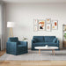 Set de canapea 2 pcs albastru 158 x 78 x 80 cm Catifea - WALTI WALTI