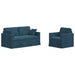 Set de canapea 2 pcs albastru 158 x 78 x 80 cm Catifea - WALTI WALTI